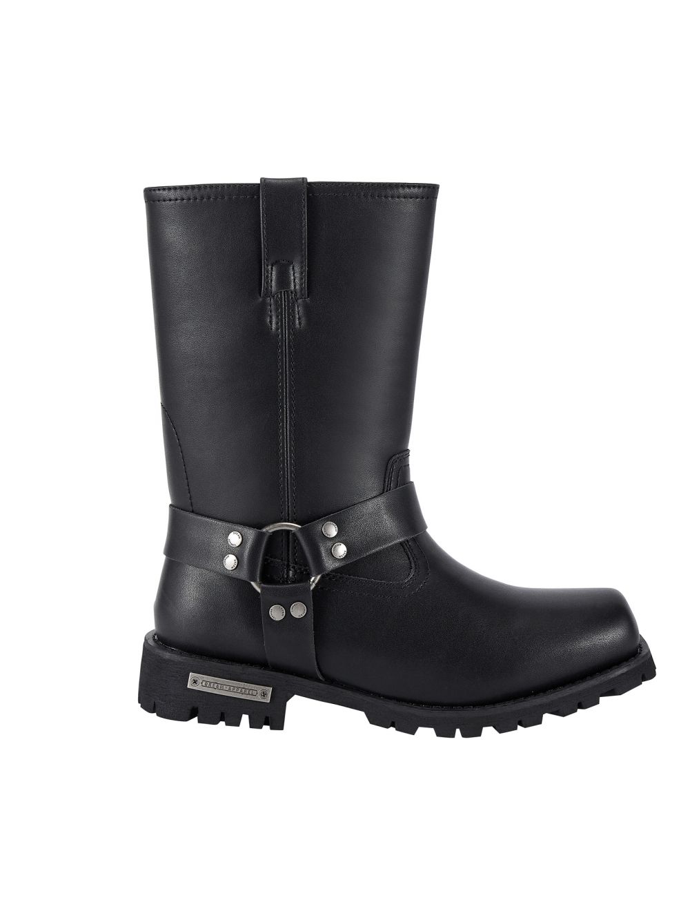 Mid Calf Biker Boots