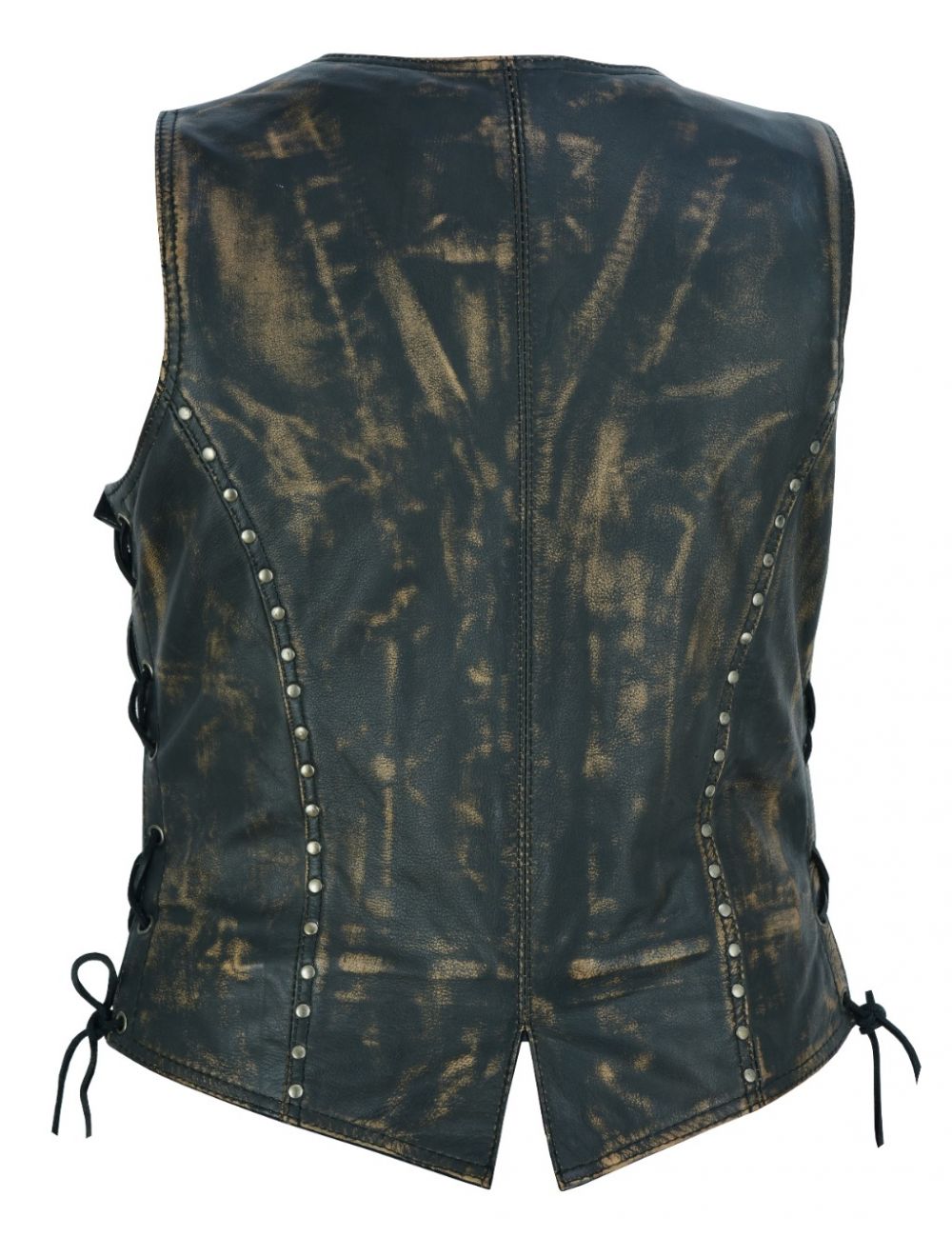 Women's Brown Studded Vest