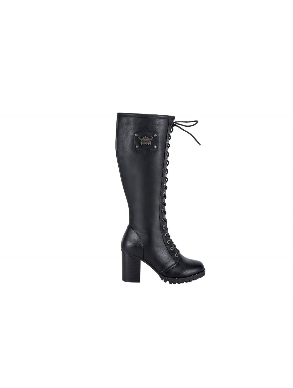 Women's Knee High Laced Boots By Dream Apparel® Zipper on Side