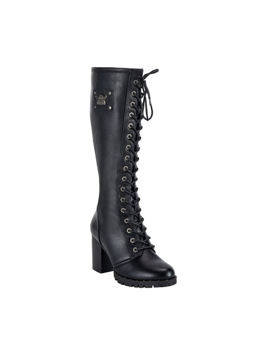 Women's Knee High Laced Boots By Dream Apparel® Zipper on Side