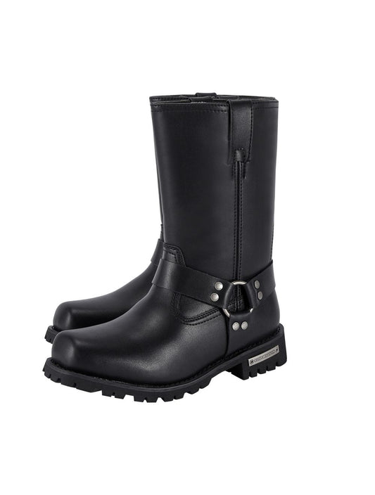 Mid Calf Biker Boots